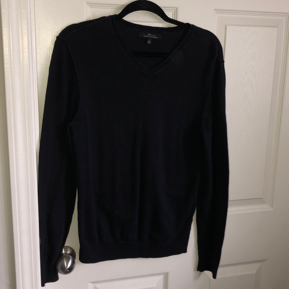 Black V-Neck Sweater